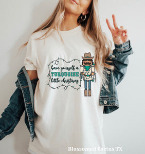 Turquoise Christmas Tee (Comfort Color)