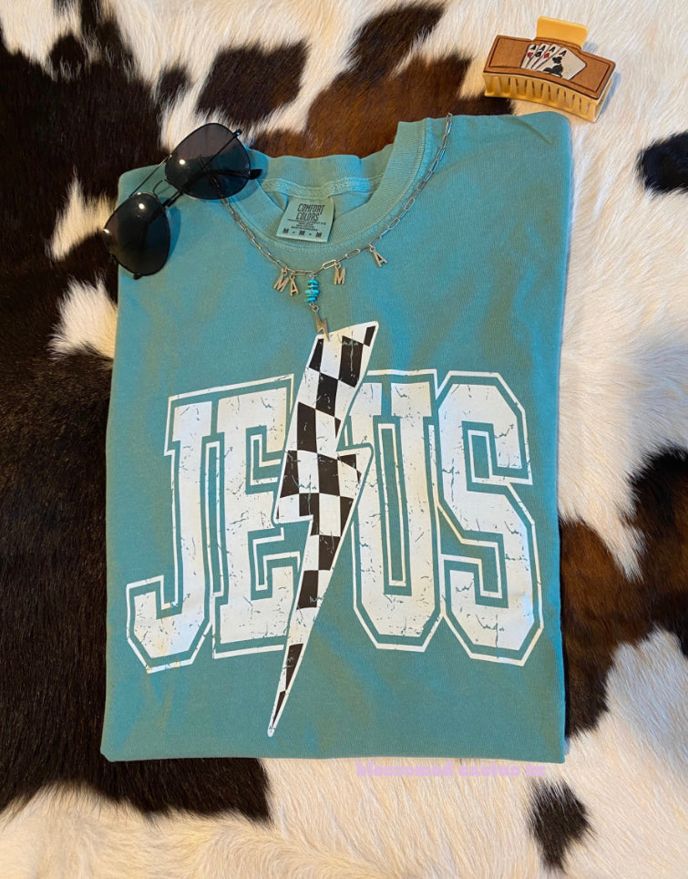 Checkered Jesus Tee (Comfort Color)